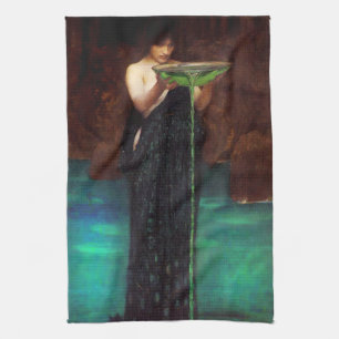 Toalla de cocina de Circe Invidiosa del Waterhouse