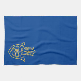 Toalla de cocina de contorno de Hamsa Gold