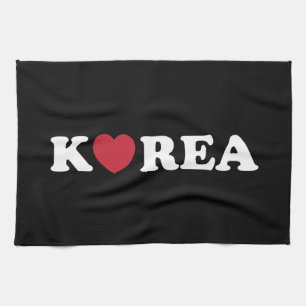 Toalla de cocina de Corea Love Heart