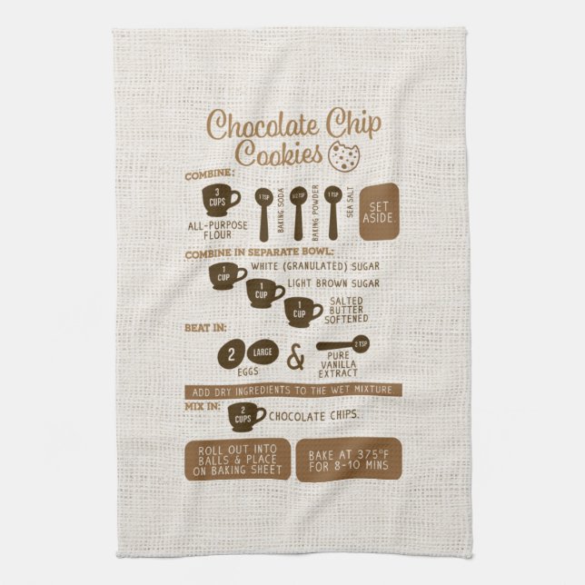 Toalla de cocina de crema de gallina de chocolate (Vertical)