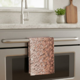 Toalla de cocina de cubo 3D Mocha Mousse