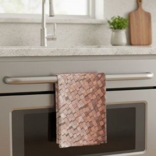 Toalla de cocina de cubo 3D Mocha Mousse