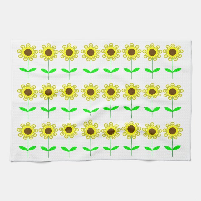 Toalla de cocina de Daisies (Horizontal)