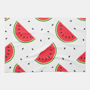 Toalla de cocina de diseño de sandías rojas.