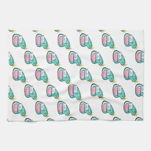 Toalla de cocina de diseño de vajilla atómica