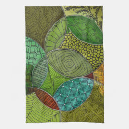 Toalla de cocina de diversión en círculo