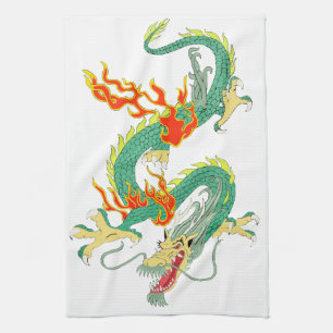 Toalla de cocina de dragón china