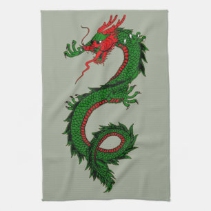 Toalla de cocina de dragón china