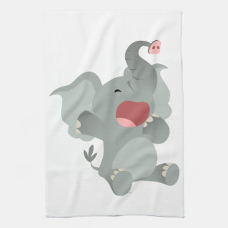 Toalla de cocina de elefante de dibujos animados l