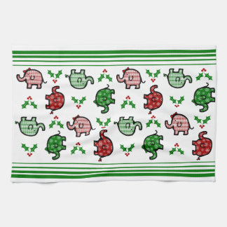Toalla de cocina de elefante de Navidad