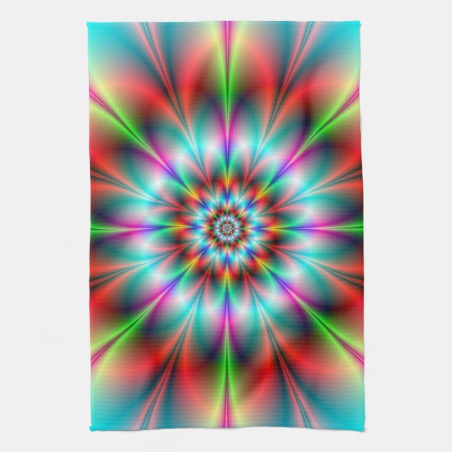 Toalla de cocina de flor doble (Vertical)