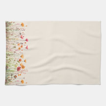 Toalla de cocina de flores silvestres