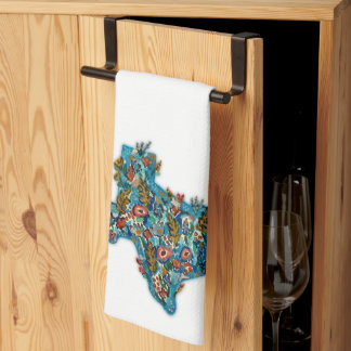 Toalla de cocina de flores silvestres de Texas