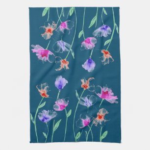 Toalla de cocina de flores Wispy