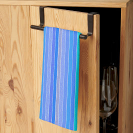 Toalla de cocina de franja azul violeta