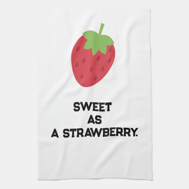 Toalla de cocina de fresa | Tema de fruta linda (Vertical)