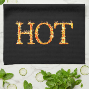Toalla de cocina de fuego caliente