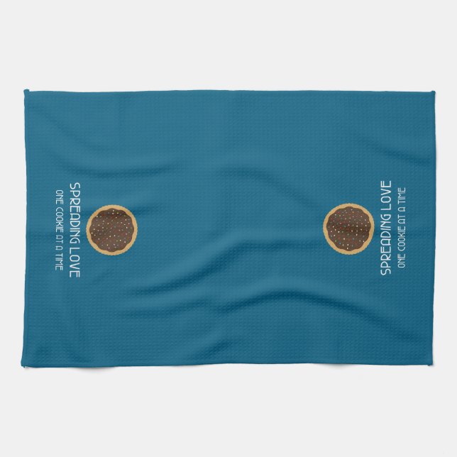 Toalla de cocina de galletas para difundir amor (Horizontal)