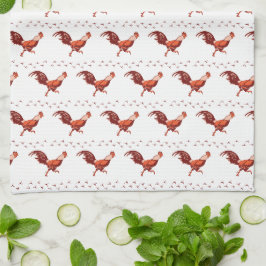 Toalla de cocina de gallo rojo