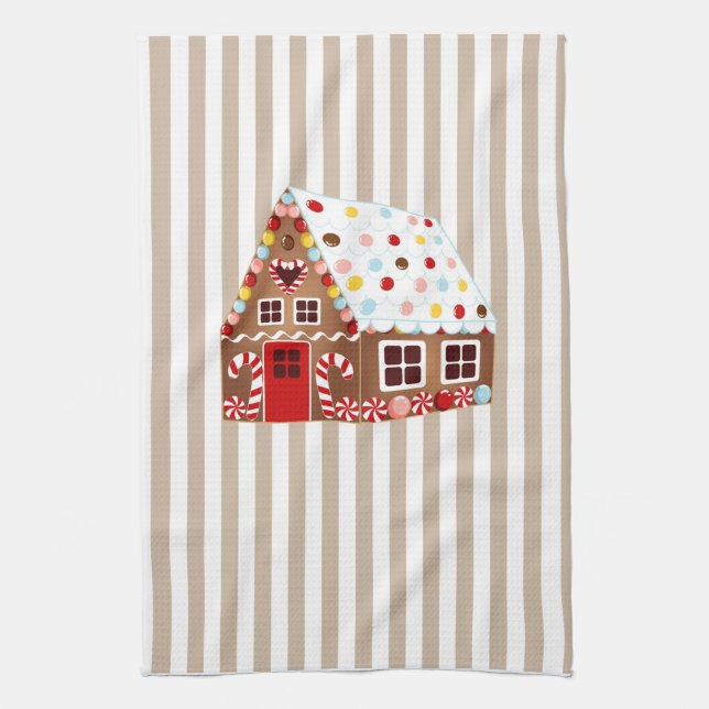 Toalla de cocina de Gingerbread House (Vertical)