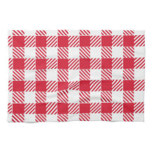 Toalla de cocina de Gingham roja