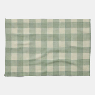 Toalla de cocina de gingham verde