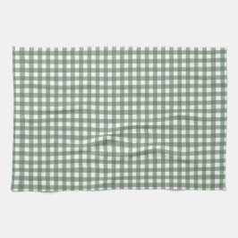Toalla de cocina de gingham verde