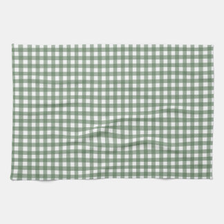 Toalla de cocina de gingham verde
