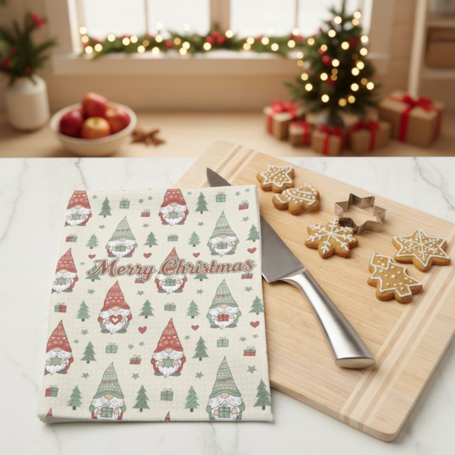 Toalla de cocina de gnomos navideños escandinavos  (Subido por el creador)