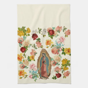 Toalla de cocina de Guadalupe (grisácea)