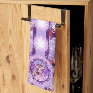 Toalla de cocina de hadas Purple Sun