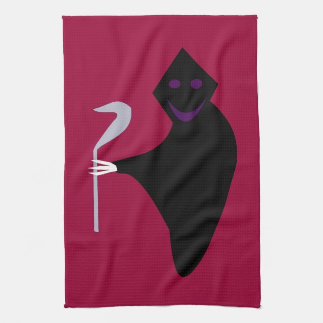 Toalla de cocina de Halloween Grim Reaper (Vertical)