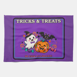 Toalla de cocina de Halloween linda y espeluznante