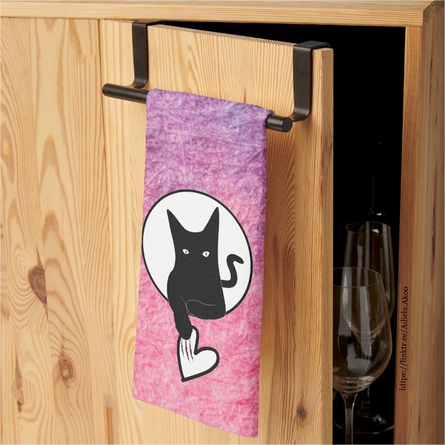 Toalla de cocina de Halloween rosa de Poet Adiela  (Cute Pink Halloween Kitchen Towel by Poet Adiela Akoo (Thirds Fold). Love it? GET it! Shop now!)