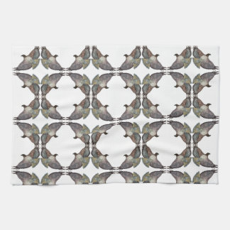 Toalla de cocina de Hawk de color rojo marrón blan