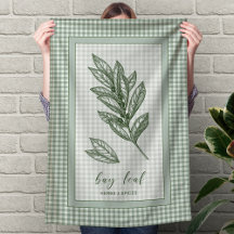 Toalla de cocina de hierba de hoja de laurel – Bor