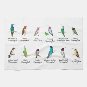 Toalla de cocina de Hummingbirds de América del N