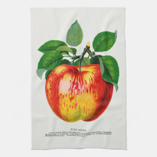 Toalla de cocina de Ilustracion Apple Vintage