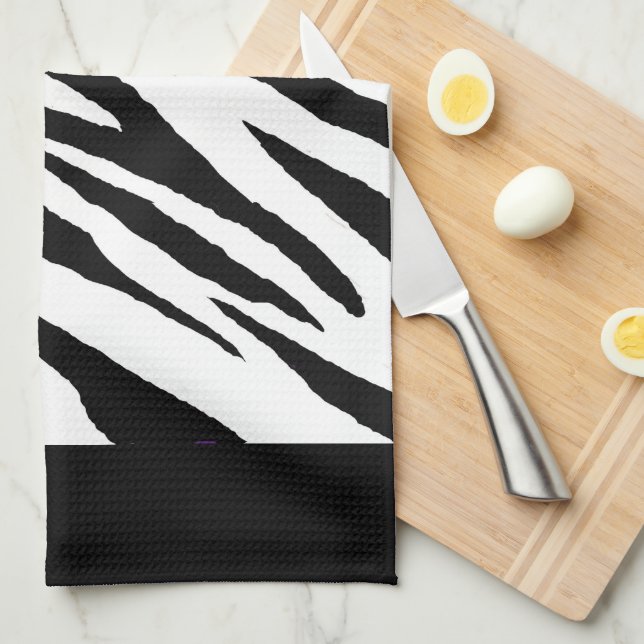 Toalla de cocina de impresión de cebra (Doblado Cuarto)