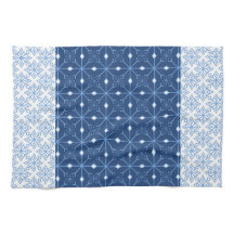 Toalla de Cocina de Invierno Blue Snowflake