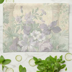 Toalla de cocina de jardín de flores moradas