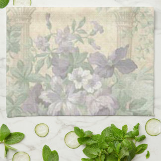 Toalla de cocina de jardín de flores moradas