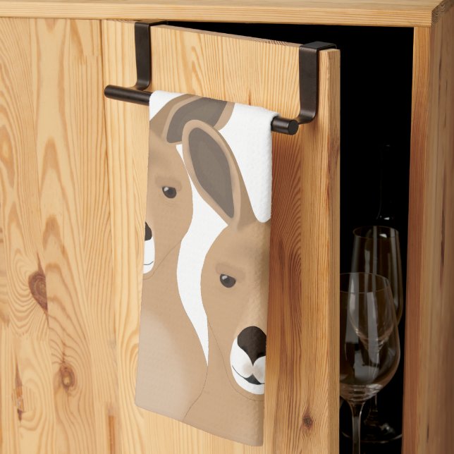 Toalla de cocina de Kangaroos (Pliegue de tercios)