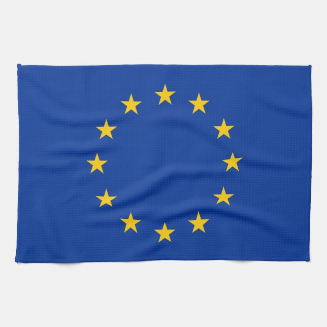 Toalla de cocina de la bandera de la UE (Horizontal)