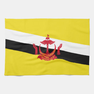 Toalla de cocina de la bandera patriótica de Bruné