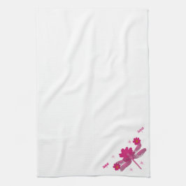 Toalla de cocina de la bebida rosa