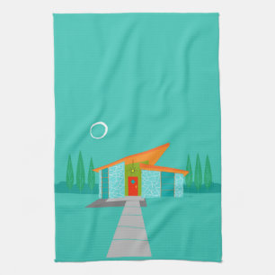 Toalla de cocina de la casa del dibujo animado de