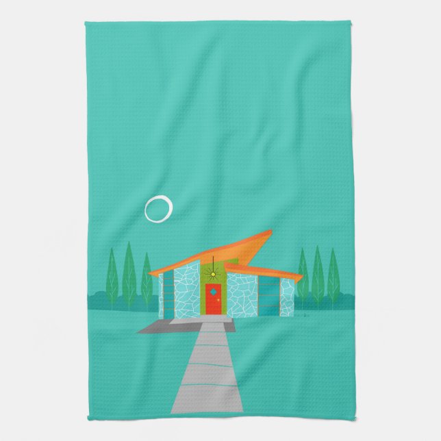 Toalla de cocina de la casa del dibujo animado de (Vertical)