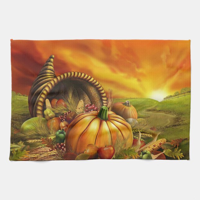 Toalla de cocina de la cornucopia (Horizontal)