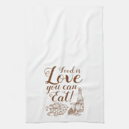 Toalla de cocina de la escritura de la cocina